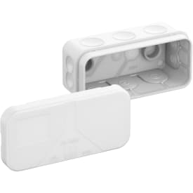 Membrandåse 2K-Mini-L/W, hvid, uden klemmer, 43 x 89 x 38 mm