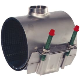 AVK 98-108/200mm x 1" bandagemuffe med gevind, AISI316