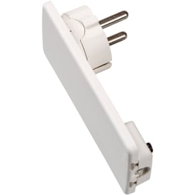 E-Line Schuko vinkelstikprop med jord, hvid