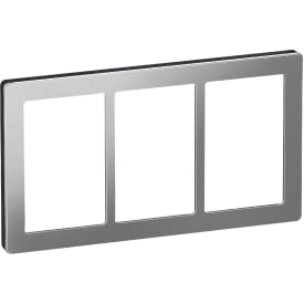 LK Fuga Pure 66 designramme, 3x1,5 modul, stål