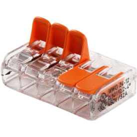 25 stk Samlemuffe 5x0,2-4 mm² transparent med orange pal, serie 221
