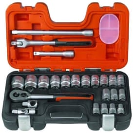 Bahco topnøglesæt 1/2" 24 dele
