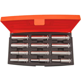 Bahco topsæt 1/2” lange, S1612L, 12 dele