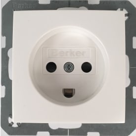 Berker Stikkontakt Dansk med jord S./B. hvid