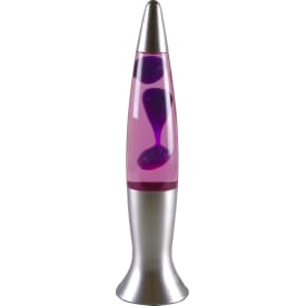 Veli Line lavalampe, lyserødt vand, lilla lava