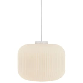 Nordlux Milford pendellampa, vit, Ø30 cm