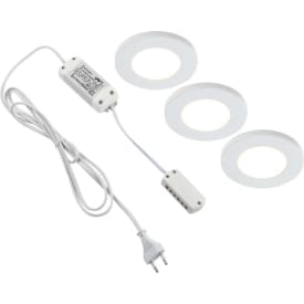 DIOSPOT indbygningsspot 3-sæt LED 3W 927, 120 lumen, Hvid