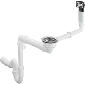 Hansgrohe diskbänsksvattenlås med avloppssats, 1 1/2", krom