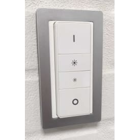 Indsats til Philips Hue dimmer med LK Pure design ramme, stål