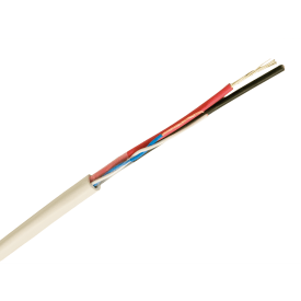 100 meter Signalkabel FLQQBR 2x1,0+1x2x0,22 hvid, S100