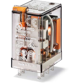 10 stk Stikbensrelæ Industri S55.32, 2P, 10A, 110V AC