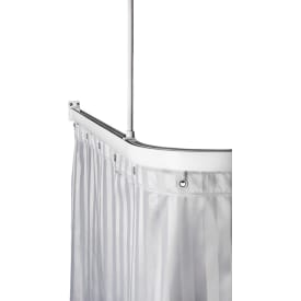 5 stk Leijma Stabil dusjforhengstang, 90x90x90 cm, hvit