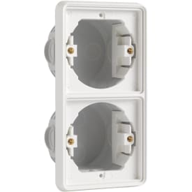 3 stk Niko Hydro lodret indmuringsdåse, 2 modul, hvid