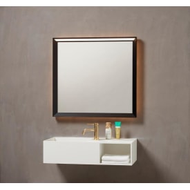 Loevschall Venice spejl med lys, dæmpbar, touch, 80x75 cm