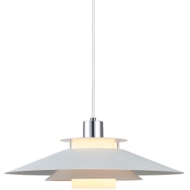 Halo Design Rivoli pendellampa, vit/krom