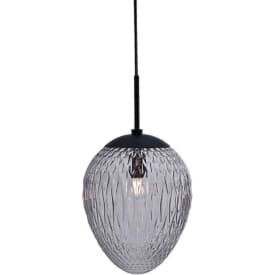 Halo Design Woods pendellampa, rökfärgad, Ø25 cm