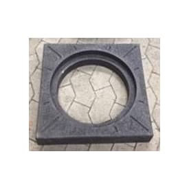 Lauridsen 425 mm karm med fals, firk., fast, høj, genbrugsplast