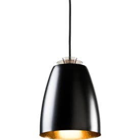 SG Bell pendellampe, svart/gull, Ø16 cm