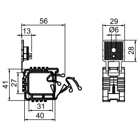 Kabelholder Grip 10 til 10 kabler 3G1,5