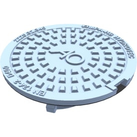 Duco 280/315 mm dæksel med pakning og fjederlås, 40 t, SG SORT