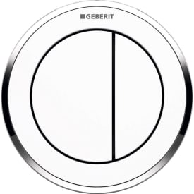 Geberit Omega 10 Round trykknap, hvid/krom