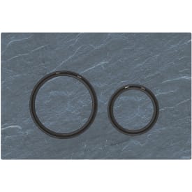 Geberit Sigma 50 Round spolplatta, skiffer/svart krom