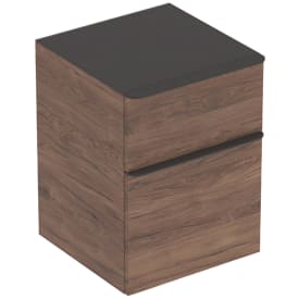 Geberit Smyle Square veggskap, 45x47 cm, valnøtt