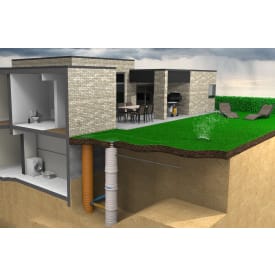 WaterCare 425 x 1500 x 40 mm PE-pumpebrønd til dræn m/Flygt SXM2