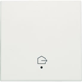 Tangent med LED, med "forlad hjem" symbol, white