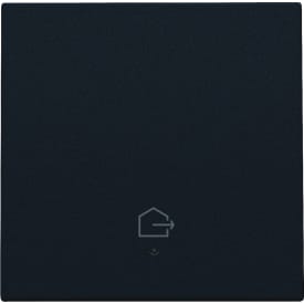 Tangent med LED, med "forlad hjem" symbol, black coated