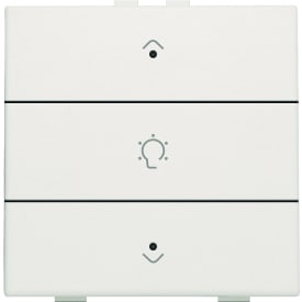 Dæmpertryk enkelt m. LED, white, NHC