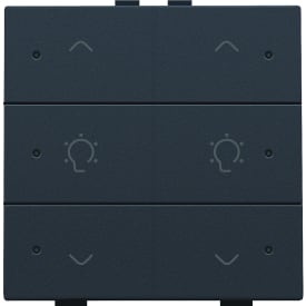 Dæmpertryk dobbelt m. LED, anthracite, NHC
