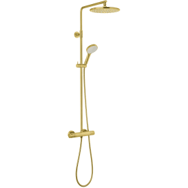 Damixa Silhouet duschset, vattenbesparande, borstad mässing