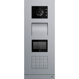 ABB-Welcome Komplett utendørs video dørstasjon, aluminium, 4 moduler M2138K-A