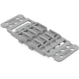 5 stk Holder m/aflastning 4-vejs t/Inline samlemuffe, snap in-fod, grå