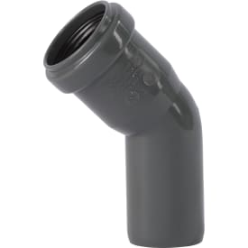 32 mm x 45° Bøjning afløb PP grå