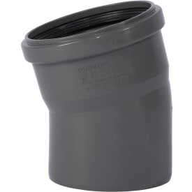 Ostendorf bøjning Ø110mm 15°, grå PP