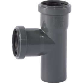 Ostendorf Ø50 mm x 87° Grenrørsavløp PP grå