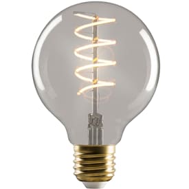 e3light Vintage E27 globlampa, rökfärgad