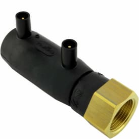 Agruline 63 mm x 2" overgangsnippel, PE/Messing, Vand PN16 Gas PN10