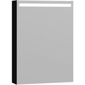 Dansani Mido+ Top spejlskab med lys, 50x70 cm, sort