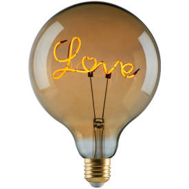 e3light Vintage E27 globlampa, "Love" ner