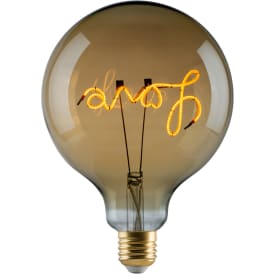 e3light Vintage E27 globlampa, "Love" upp