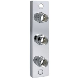 Trio Perfekta Design Line väggbricka,trippel/3 rör, pex 16x2,0-2,2 mm, förkromad