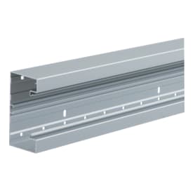 8 meter BRA65130 installationskanalbund i alu 68x130mm natureloxeret