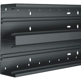 8 meter Installationskanalbund BR65210D i plast 2 kamre 68x210mm RAL9011