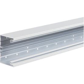 8 meter Installationskanalbund BRA65100 i aluminium 68x100mm RAL 9016