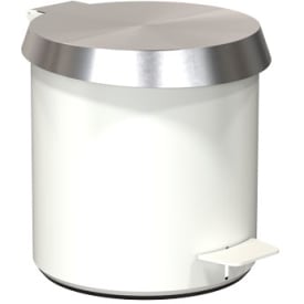 FROST pedalspand 250, mat hvid/børstet låg. 6 liter.