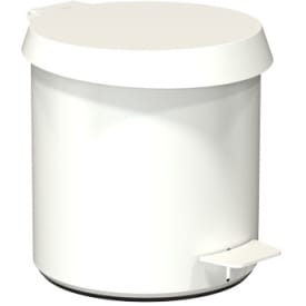 FROST pedalspand 250, mat hvid/mat hvid låg. Indhold: 6 liter.