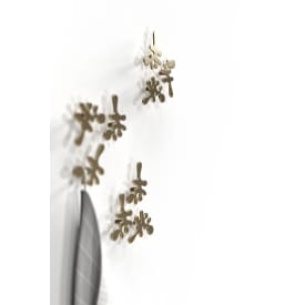 Frost Mini Camouflage kroksett, polert gull. Kan monteres på vegg.